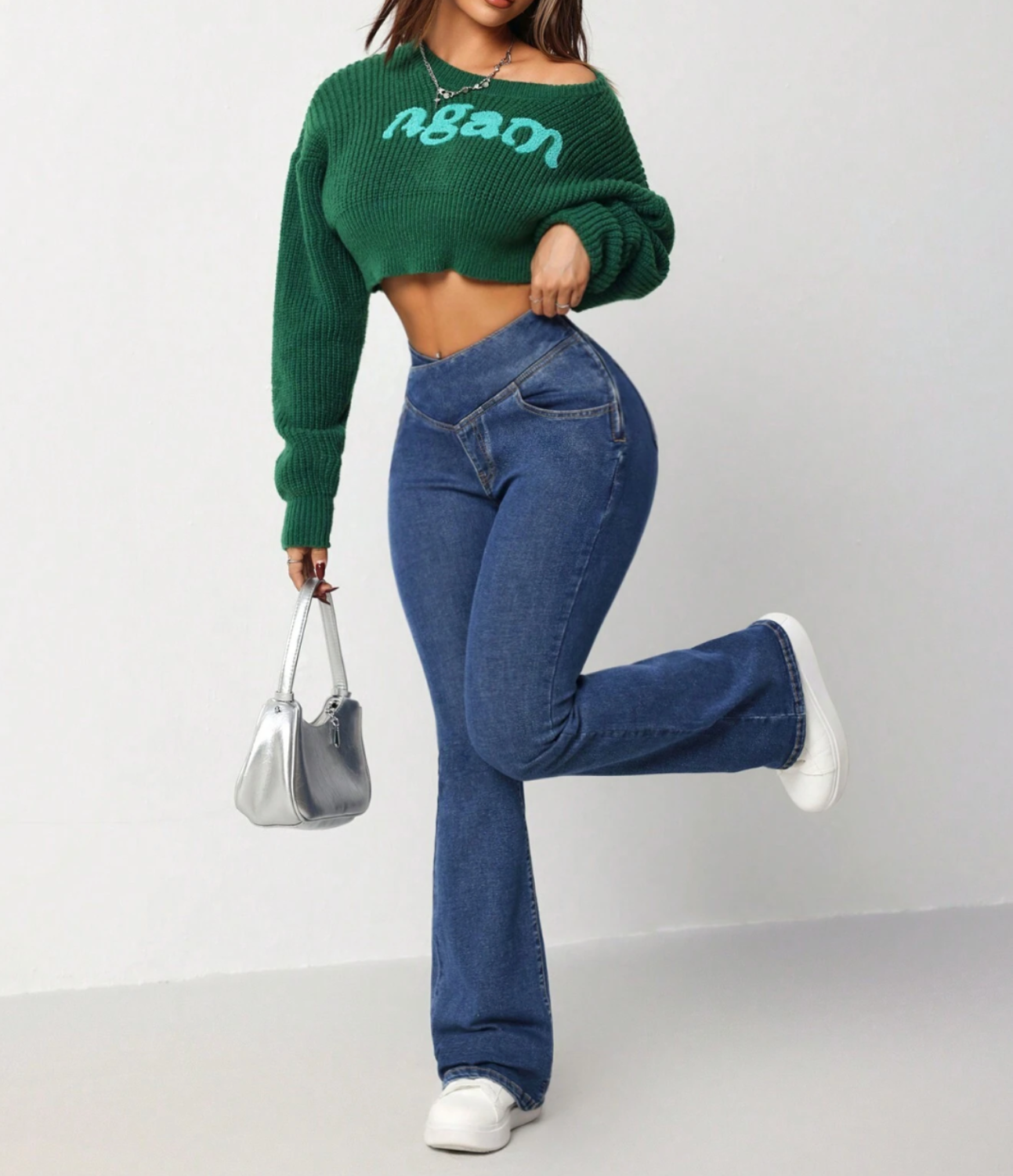 FlexForm™ High Waisted Tummy Control Flare Jeans with Pockets