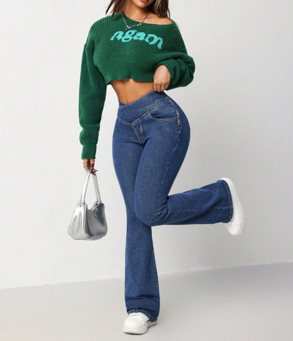 FlexForm™ High Waisted Tummy Control Flare Jeans with Pockets