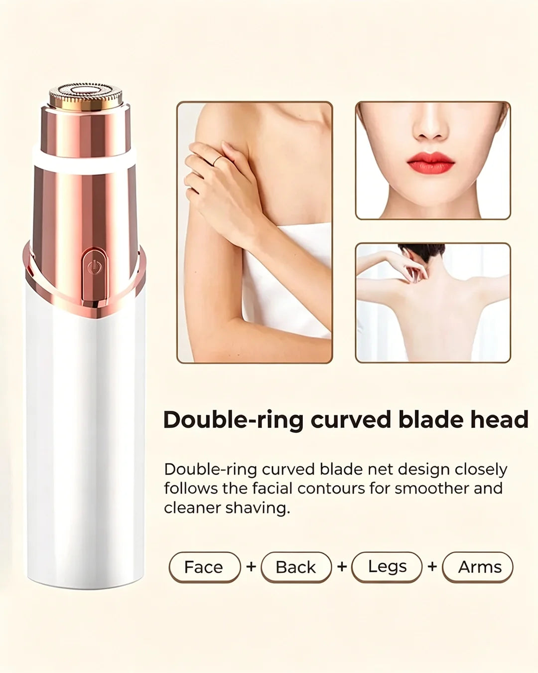 Aurelle Gold Facial Shaver