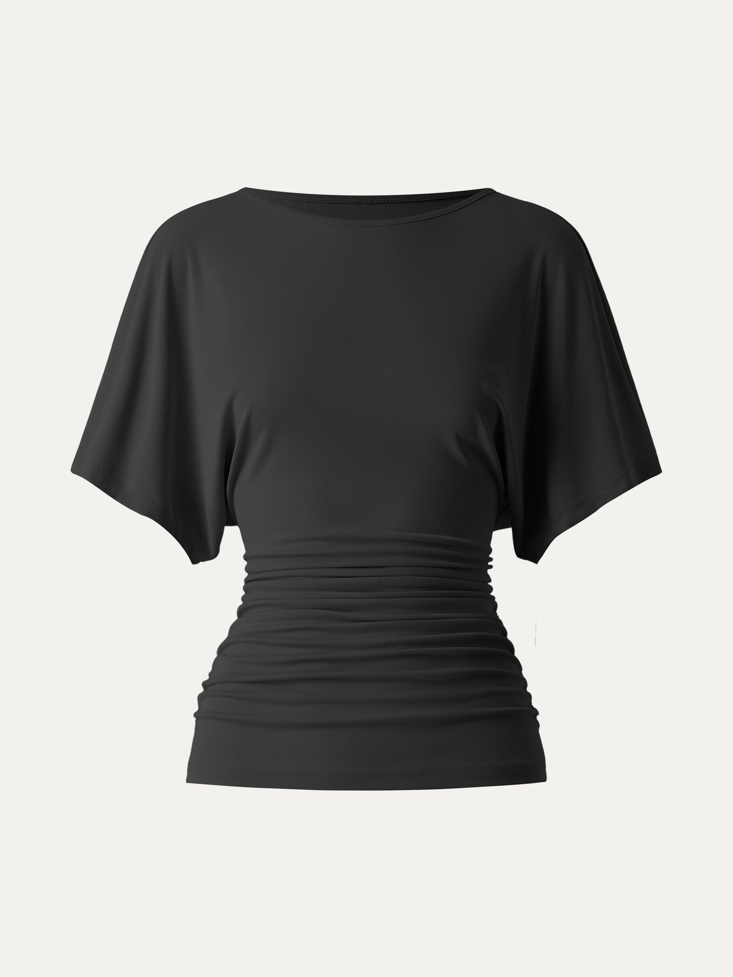 Ruched Waist Flutter Top