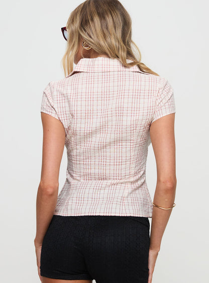 ShapeLine™ Fitted Plaid Top