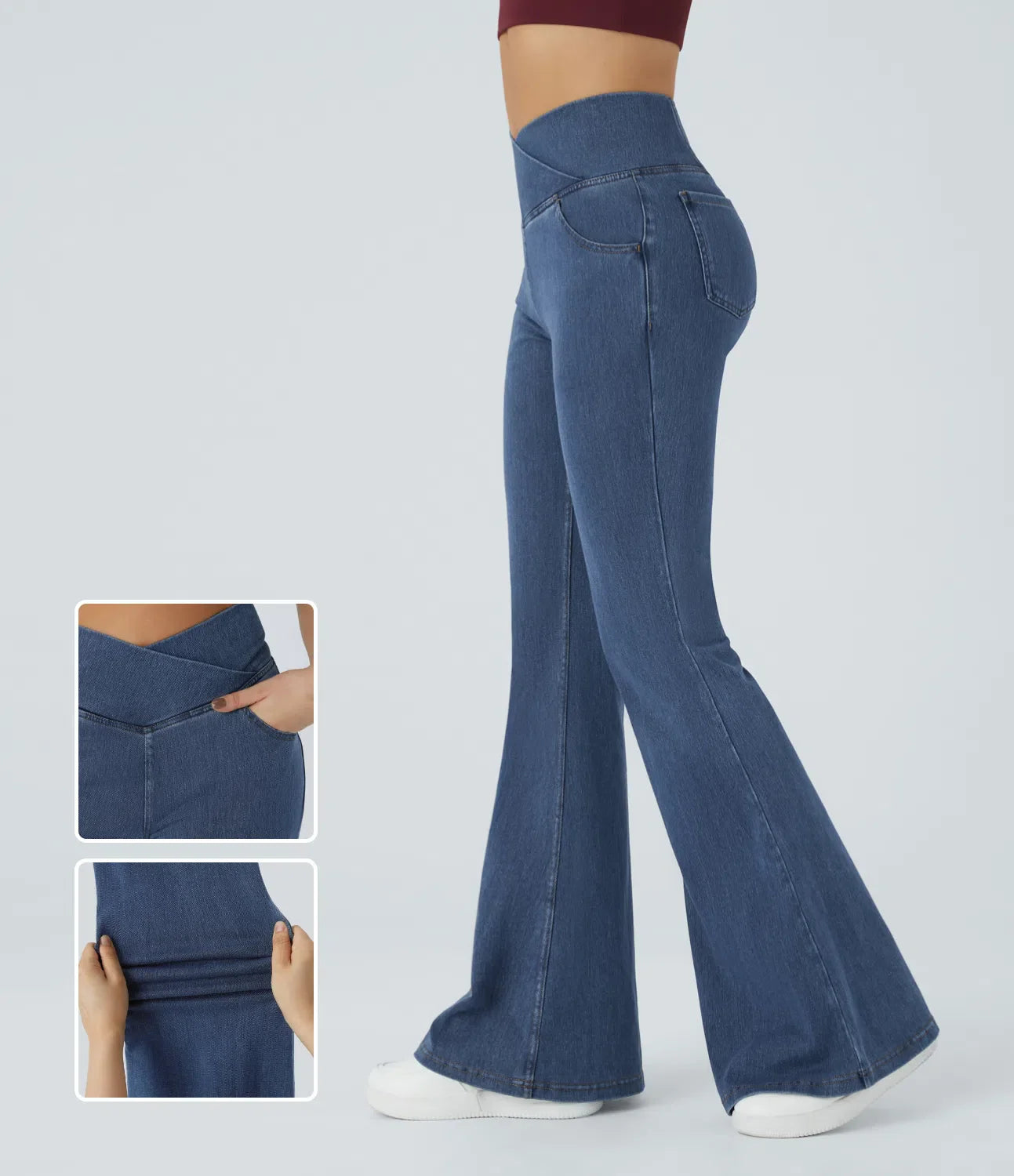 FlexForm™ High Waisted Tummy Control Flare Jeans with Pockets