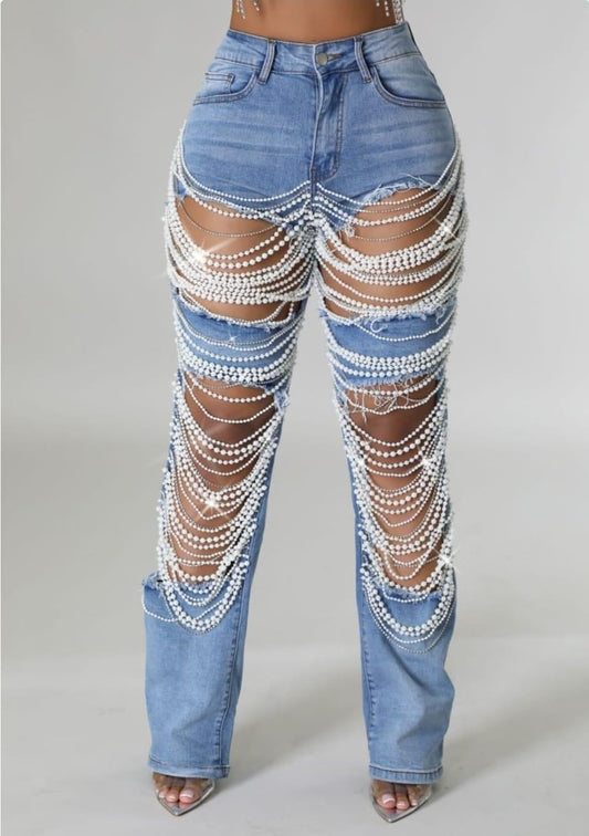 PearlDrip™ Cutout Jeans