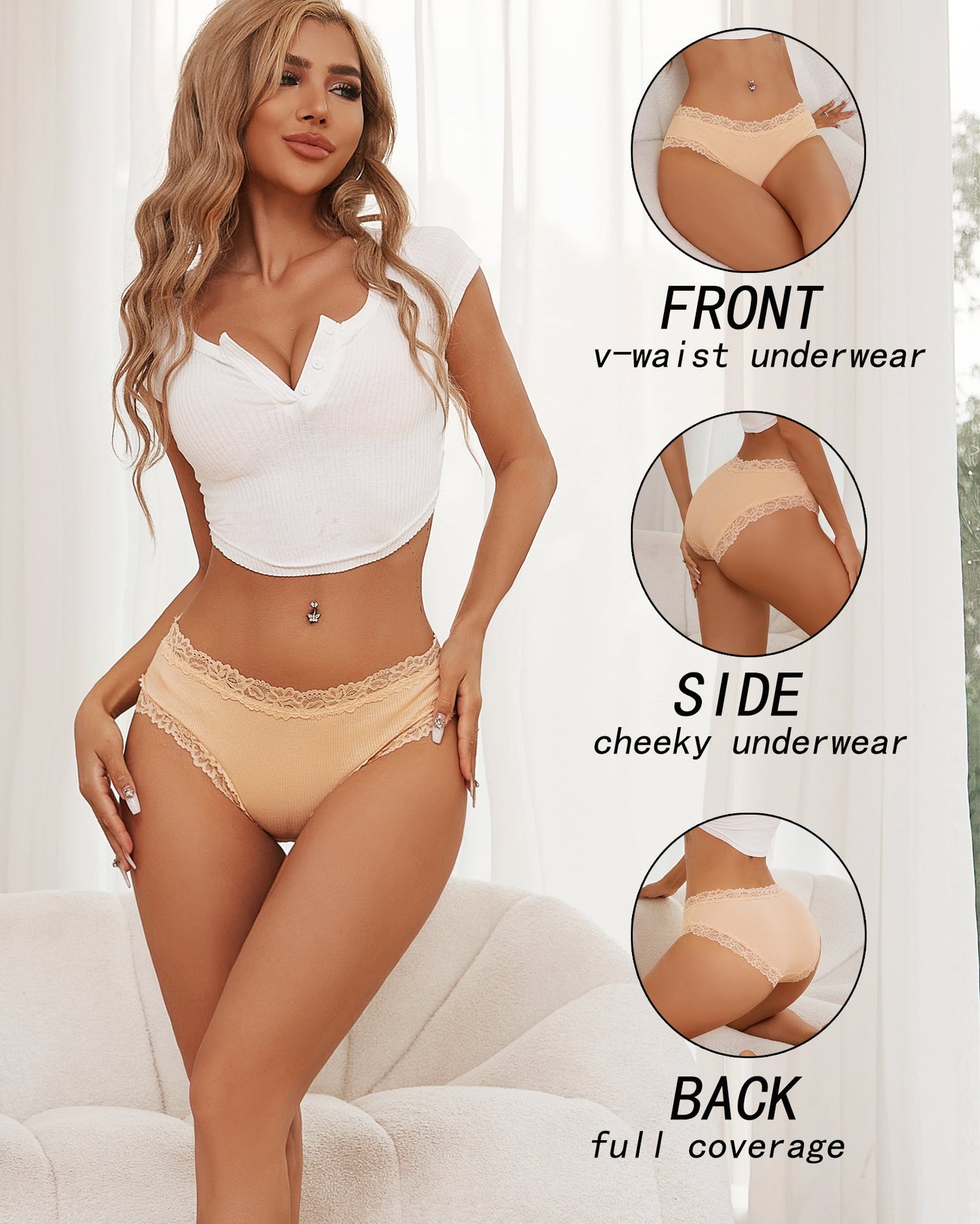 NoLines™ Lace Comfort Thong Set