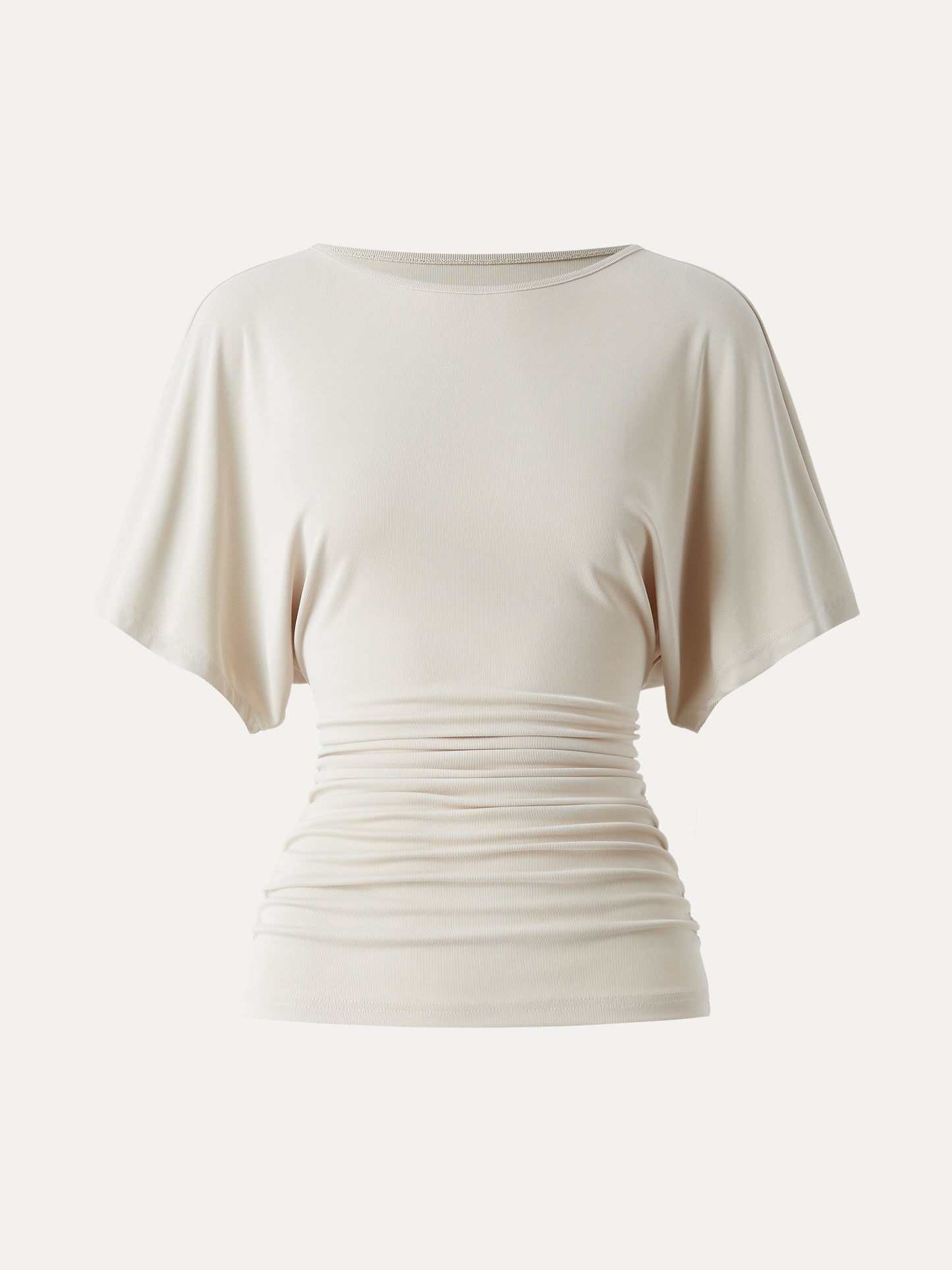 Ruched Waist Flutter Top