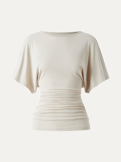 Ruched Waist Flutter Top