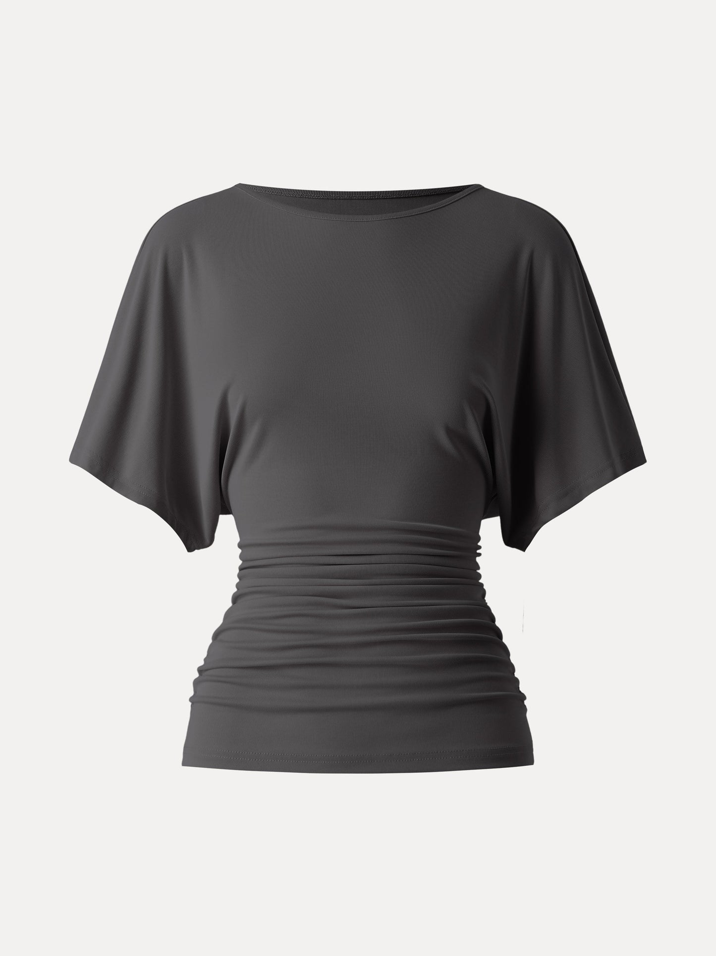 Ruched Waist Flutter Top