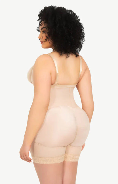 Air Slim Firm Tummy Compression Bodysuit Shaper With Butt Lifter