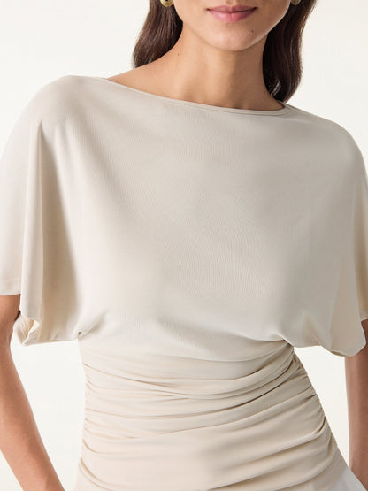 Ruched Waist Flutter Top