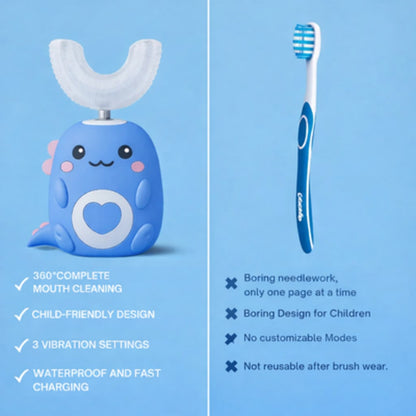 SmileSnap™ - Kids U-Shaped Toothbrush