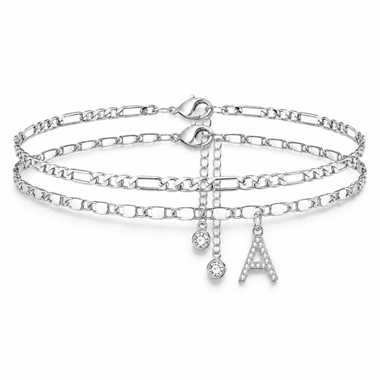 Forever Initial Anklet Set