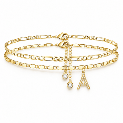 Forever Initial Anklet Set