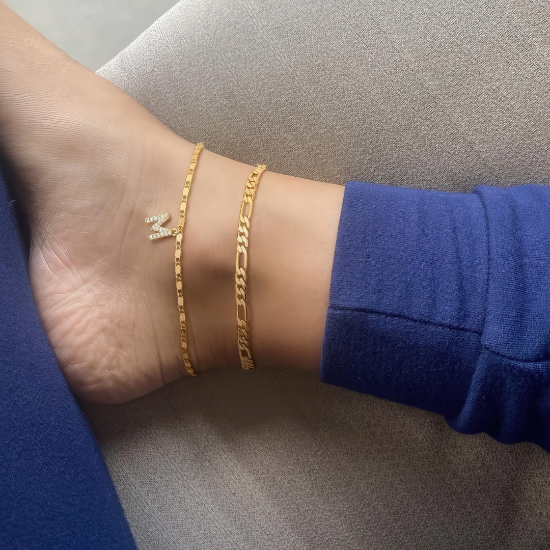 Forever Initial Anklet Set