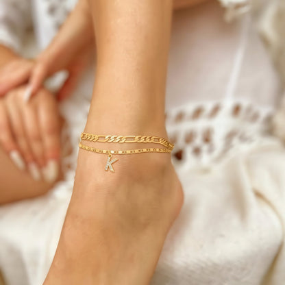 Forever Initial Anklet Set